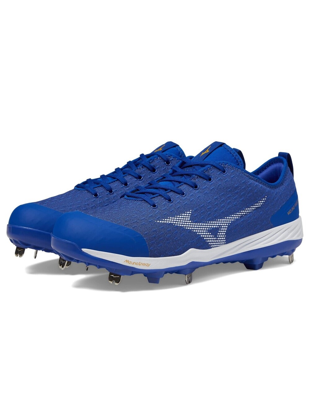 Mizuno Men's Dominant 4 Baseball Shoe, Royal-White, 10.5